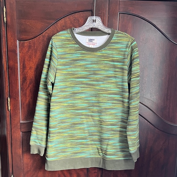 Lands' End Tops - Women’s Lands’ End Serious Sweats Space Dyed Tunic Top Size Medium 10-12